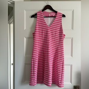 LILLY PULITZER Brianna Pink & White Striped Sleeveless Knit Dress  Size XL